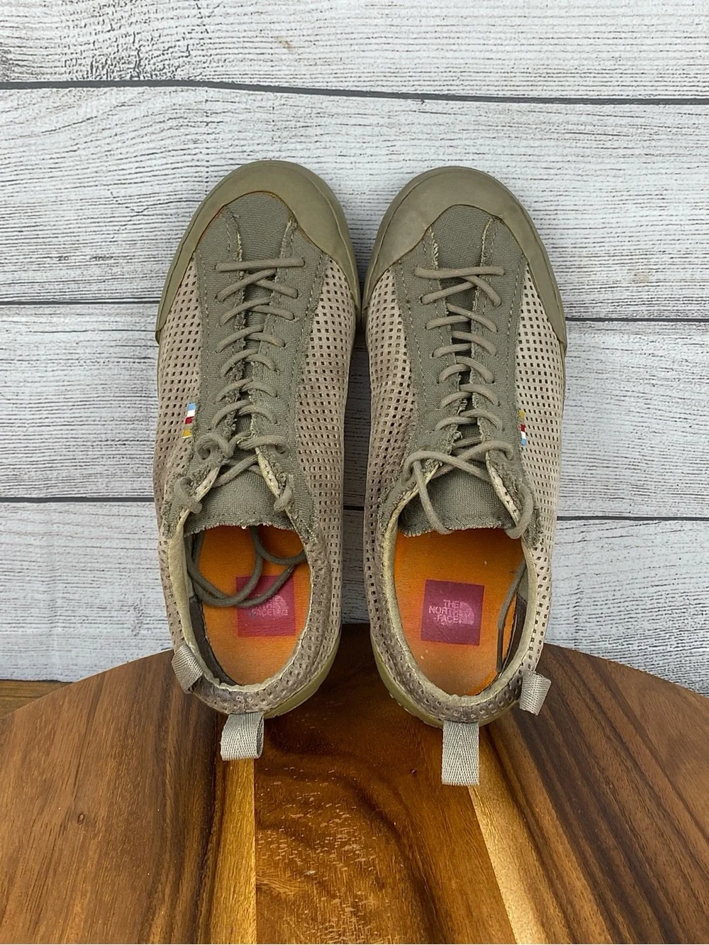The North Face Clyffe Trainers Olive Green Khaki Mesh Shoe Mens Sneaker Size 8.5